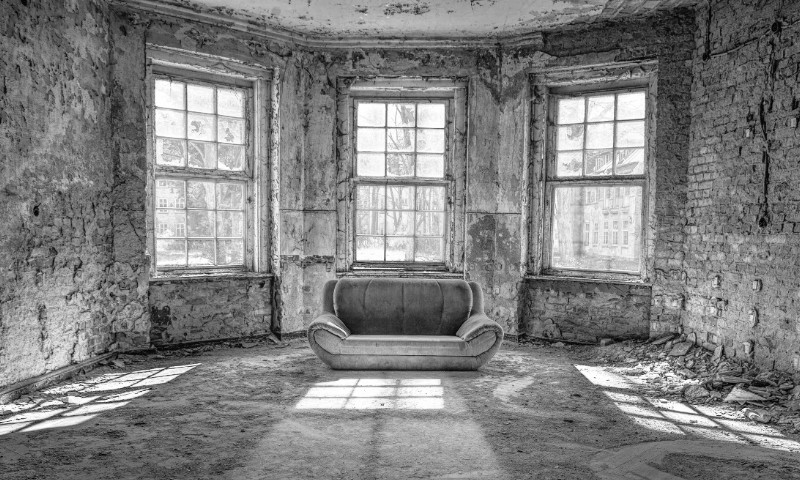 Old room with a couch